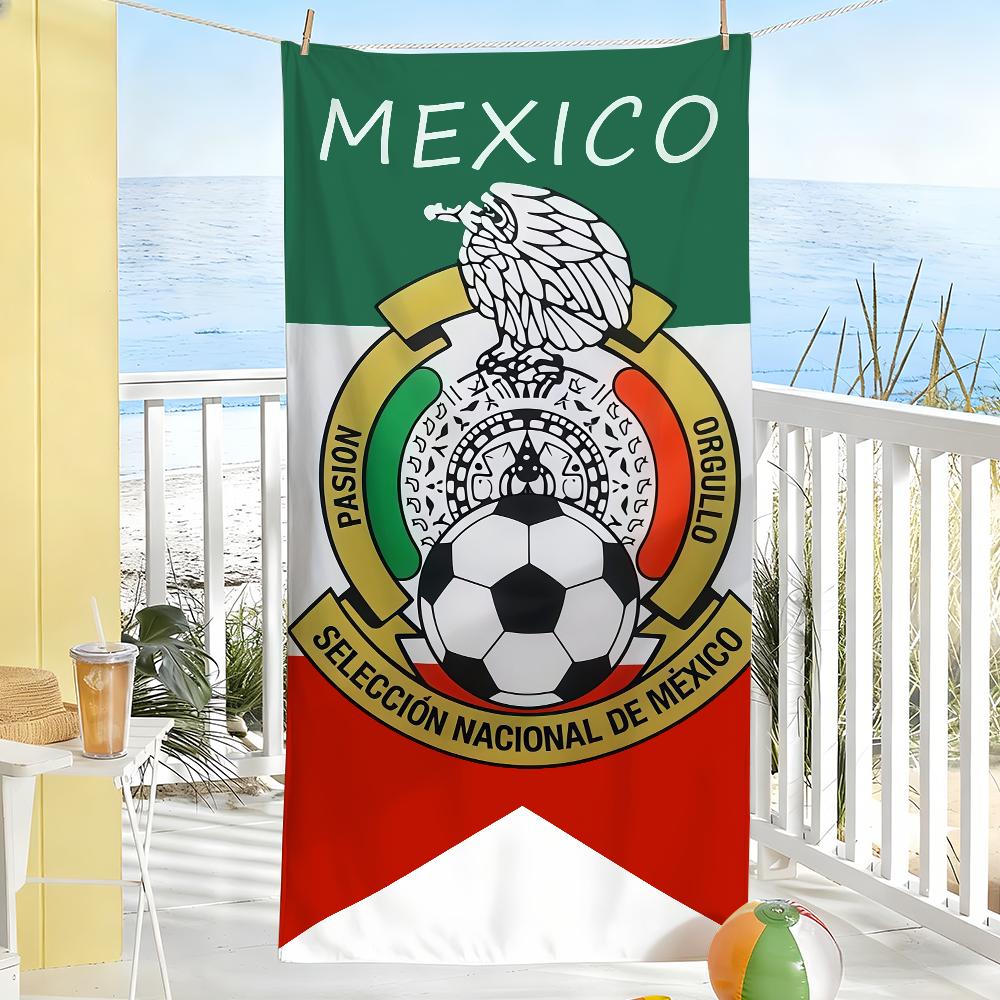 Mexico Fan Banner Towel For Swim Yoga Gym Quick Drying Soft and skin-friendly Beach Towels All-Season soporte proyector