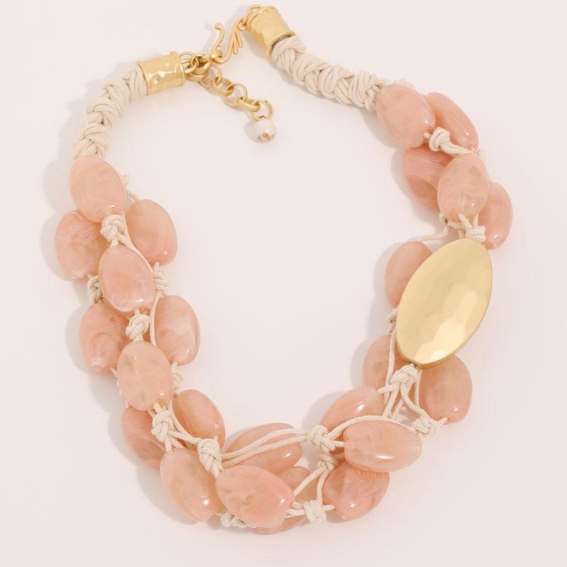 Statement Boho Necklace Acrylic Beads Handmade for Woman Girl Trendy Wedding Party Jewelry