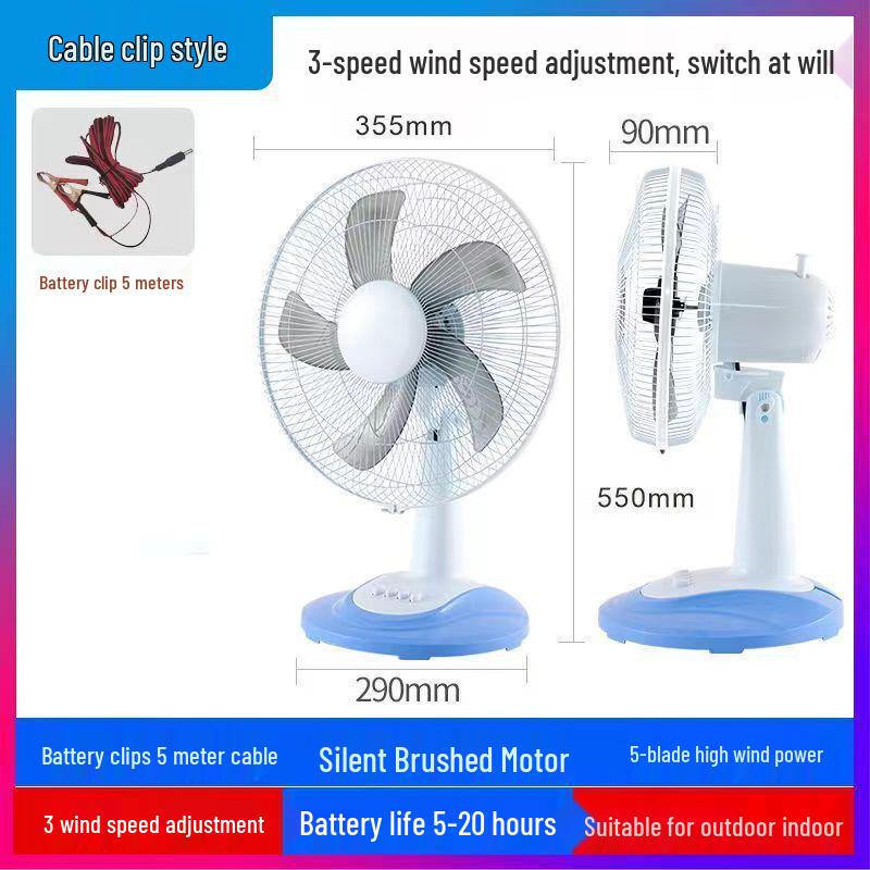 High Wind Solar Table Fan for Indoor & Outdoor Use - Ideal for Homes, Dorms, Offices