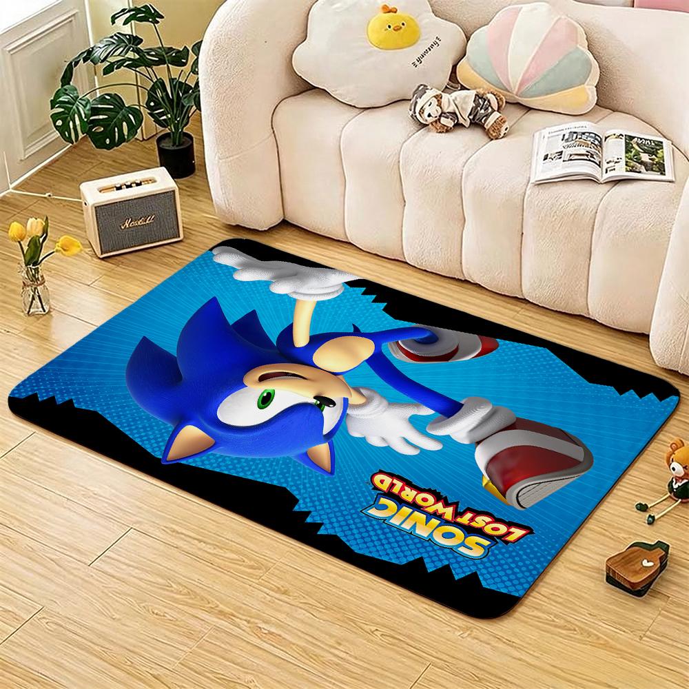 Sonic Hedgehog Carpet Bath Mat Fluffy Rug Soft Foot Mat Under Desk Mat Living Room Rug Pet Friendly