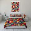 Colorful Geometric Pattern Set Bedding set (1 duvet cover, 2 pillowcases, duvet not included)