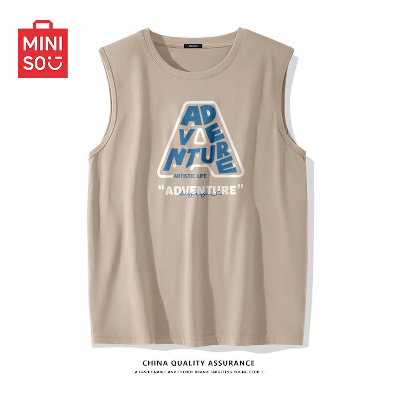 MINISO Мужская хлопковая майка в американском стиле без рукавов XL