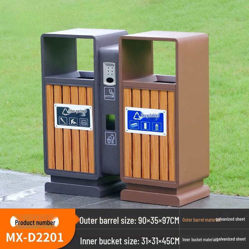 Outdoor Stainless Steel Waste Bin