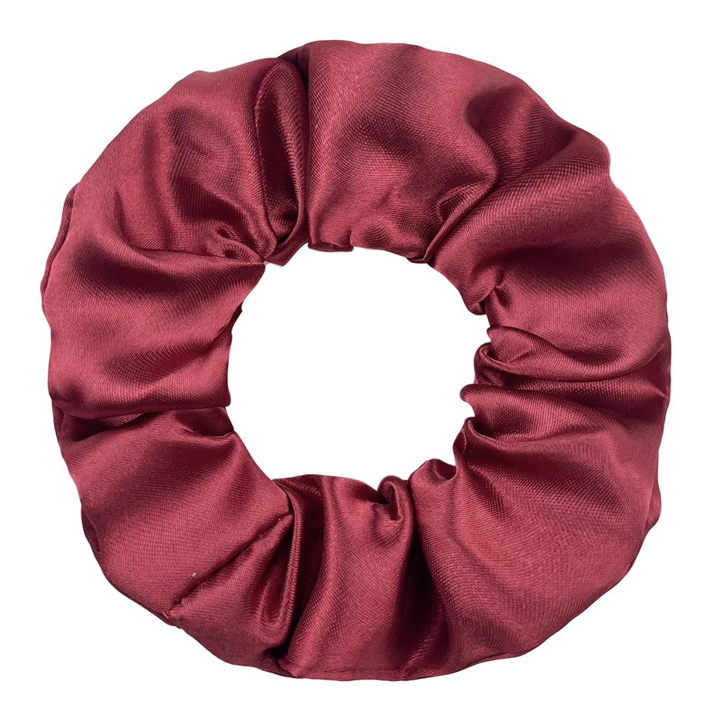 Seidensatin Scrunchies Damen Einfarbig Haargummi Elegant Pferdeschwanzhalter Gummiband Elastisches Haarband Haaraccessoires