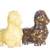 Resin Animal Figurine Decor With Crystals For Home Office And Gift Use
