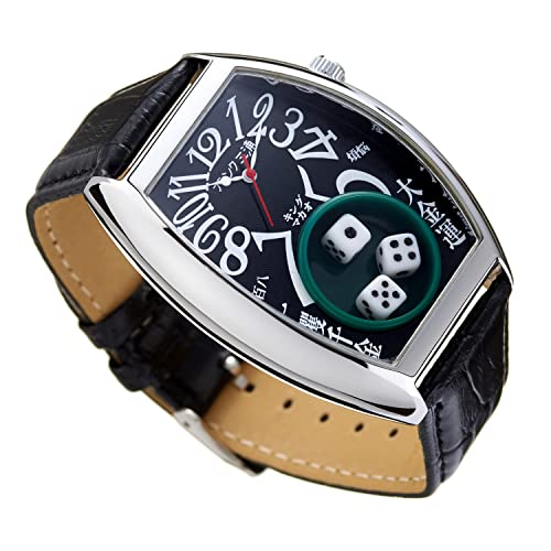 Frank Miura Herrenuhr Macau Gambling Reissue Dice Casino Limited Edition Schwarz