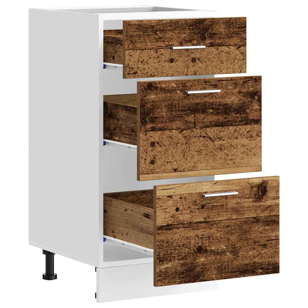 Lyon Under Cabinet with Vintage Wood Look 40 X 46 X 81.5 Cm Particleboard