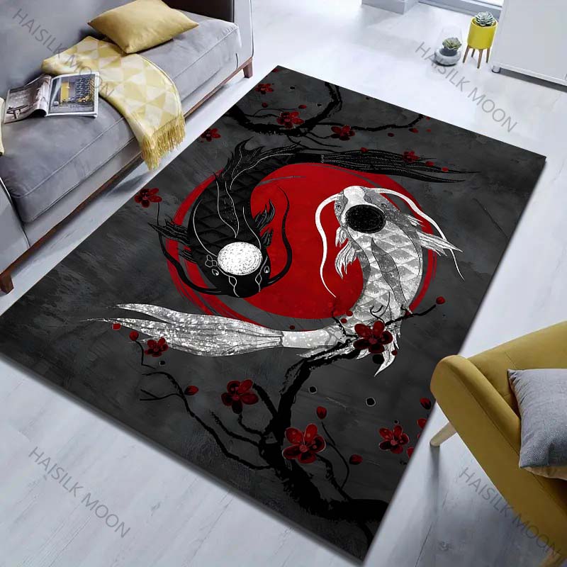 

Pisces Yin Yang Art Print Carpet for Living Room Bedroom Bedside Sofa Floor Mat Modern Home Decor Area Rug Large Size 40x60cm (16x24in)