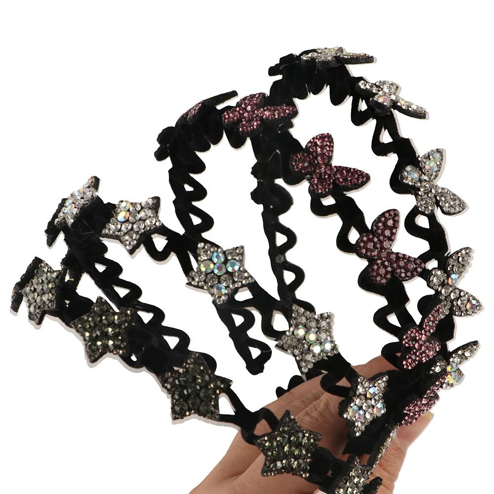 with Teeth Star Headband Korean Style Butterfly Hair Band Sweet Rhinestone Hair Hoop  Jewelry
