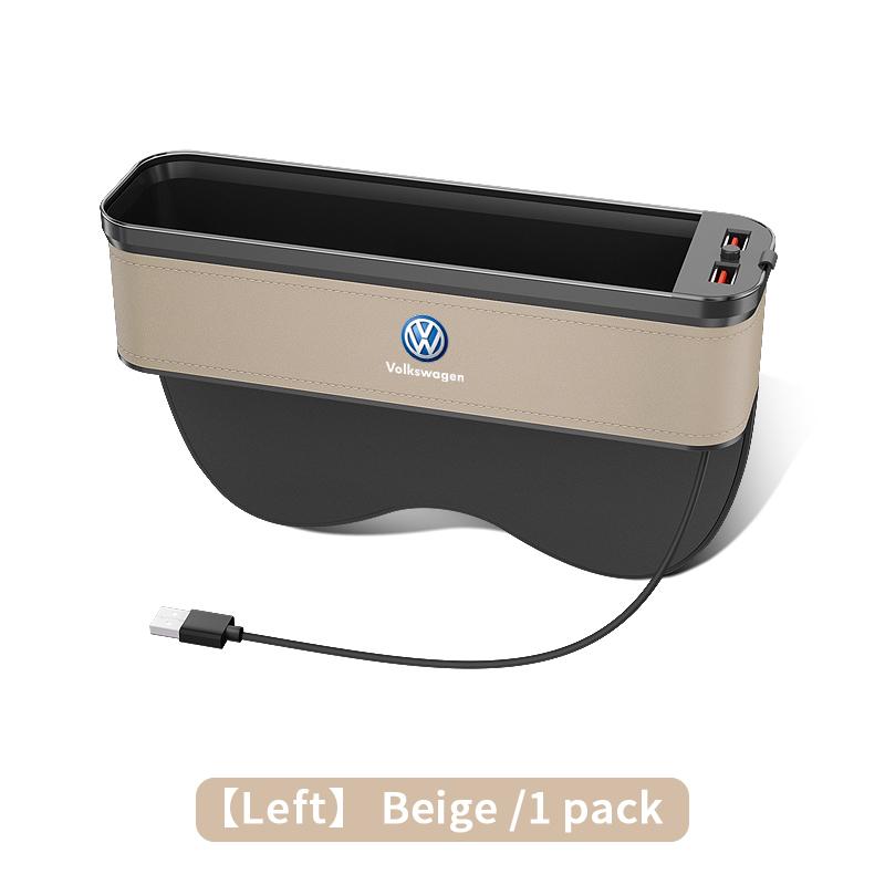 Car USB Charging Multifunction Seat Crevice Storage Box For Volkswagen Amarok Tiguan Polo Jetta GTI Golf Passat Touareg Magotan