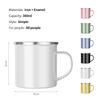 1Pcs Enamel Camping Mugs Set,380ml Coffee Camp  Small Enamel Tea Cups for Indoor and Outdoor Activities,Easy To Clean