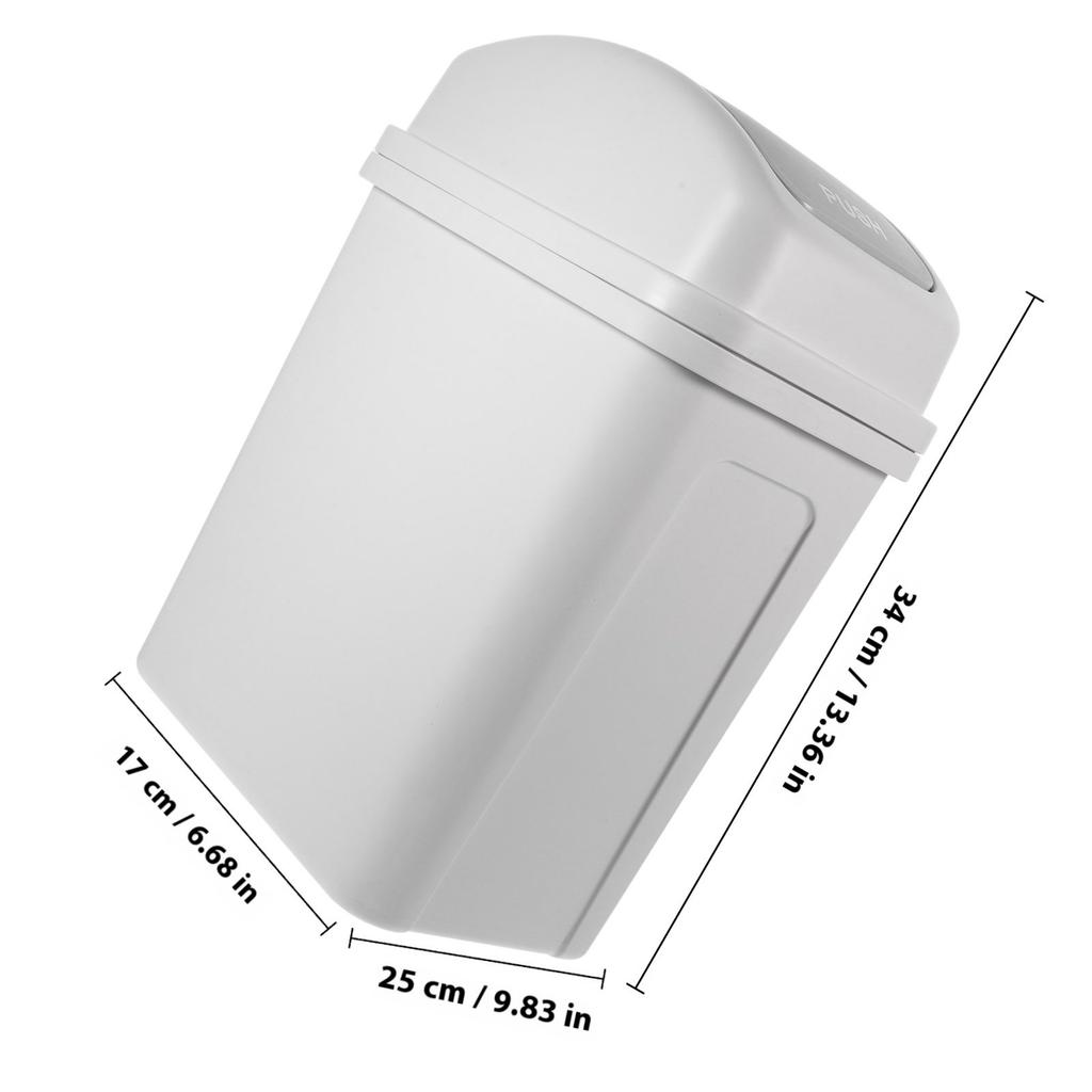 Thick Plastic Large Capacity Swing Lid Trash Can Household Garbage Bin Kitchen Bathroom Waste Disposal Nursery Trash Can