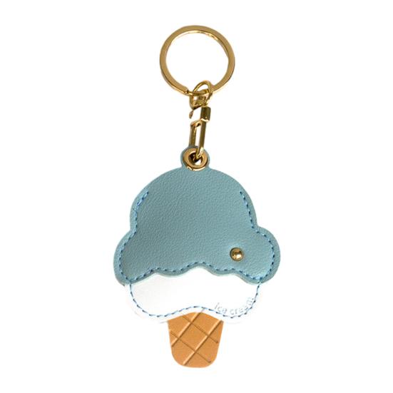 

Keychain Pendant Imitation Leather Ice Cream Shape Bag Charm Access Control Card Holder Backpack Accessory