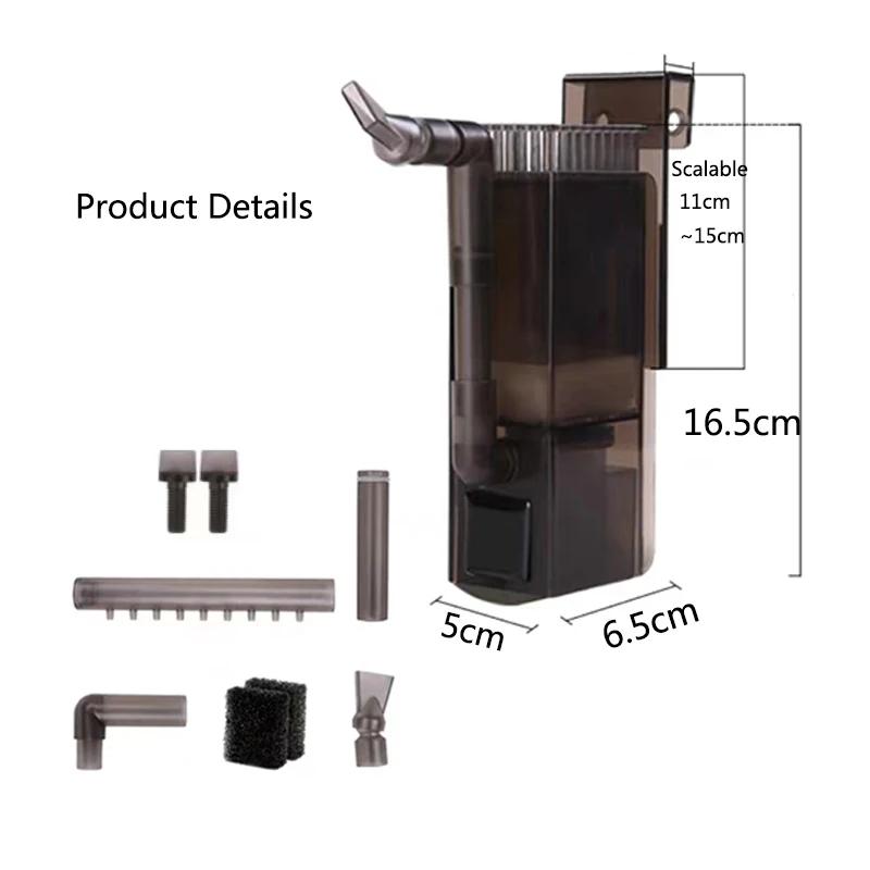 

6W Aquarium Surface Oil Skimmer Filter Mute Auto Oil Film Processor Remove Tool for Aquarium Fish Tank Water Filtration 220-240V 16.5cmx6.5cmx5cm