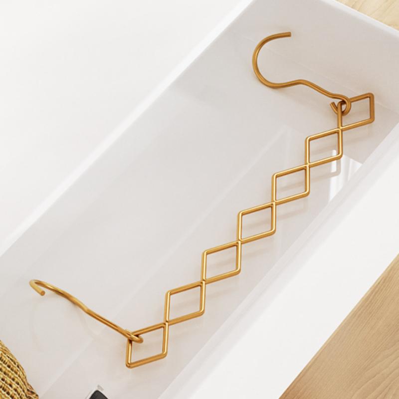 Magic Space Saving Clothes Hangers Foldable Closet Organizer Wardrobe Clothing Cascading Rack 7 Slots For Pants Dresses Coats