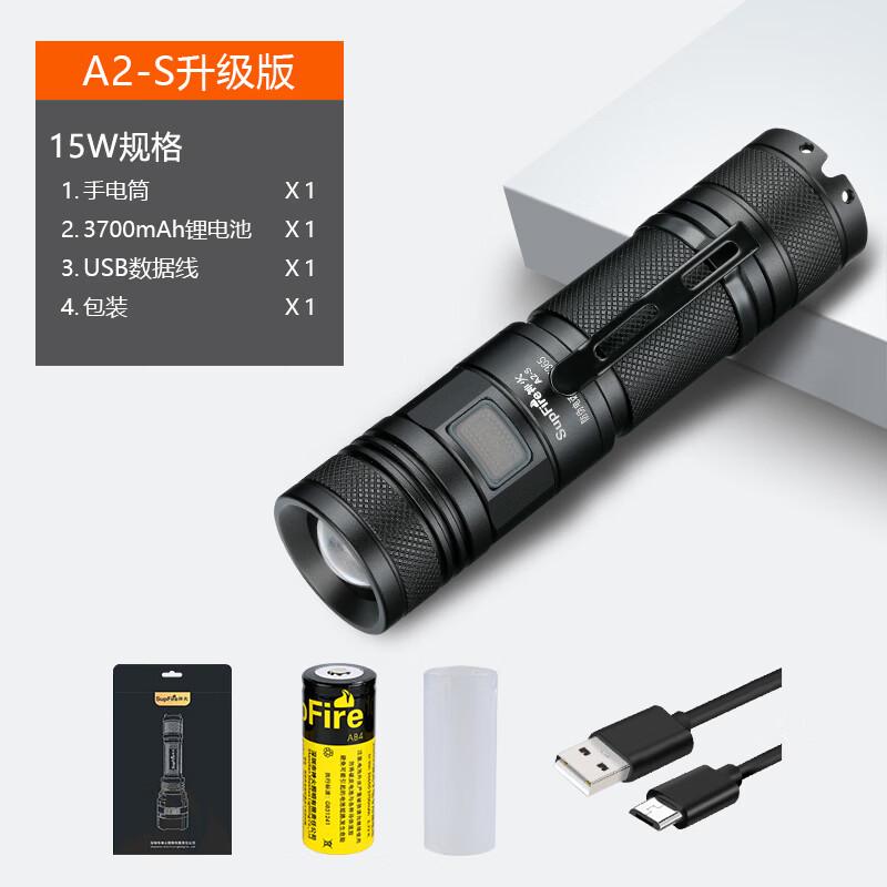 Shenhuo A2-S 15W Zoomable Rechargeable LED Flashlight