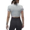Jordan Crop Tops Women's Light Gray Lapel Moderate DZ3333-063