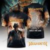 Band Rock Heavy Metal Megadeth Stampa 3D Creativo Hip-hop Fresco Top Estivo Uomo Casual Moda Manica Corta Girocollo Abbigliamento