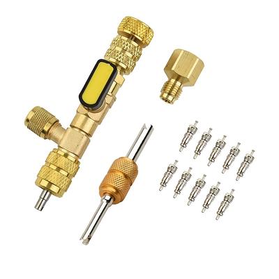 R410A R22 Valve Core Remover Installer Tool with Dual Size SAE 1/4 & 5/16 Port