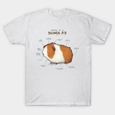 T Shirt Women Anatomy Of A Guinea Pig Harajuku Print Kawaii Tshirt Summer Short Sleeve Female T-Shirt Top Tee