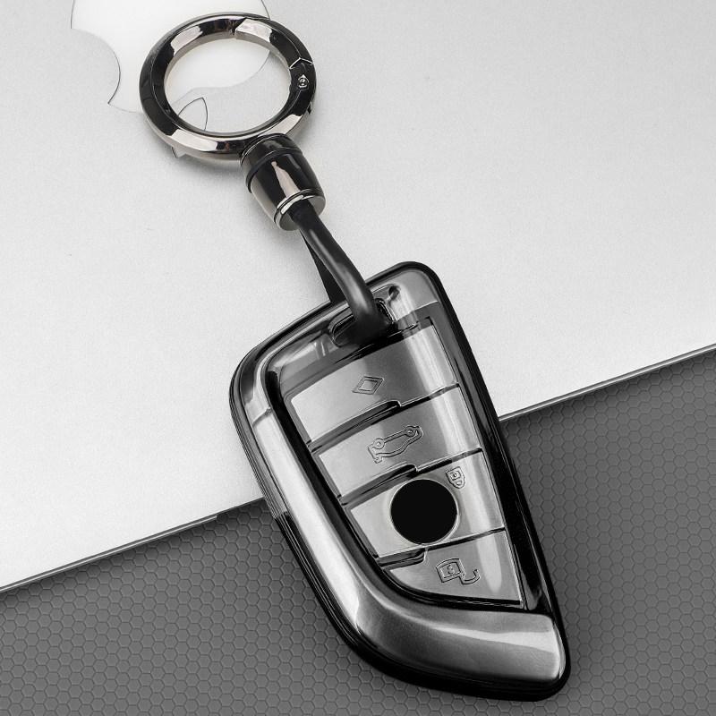 Transparent Black Tpu For Bmw F30 F20 F10 F18 F22 F01 X3 X4 F06 F02 M3 M5 Remote Car Key Case Cover Holder Protector Accessories