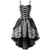 Spitze Gothic Vintage Kleid Damen Halloween Cosplay Kostüm Unregelmäßige Ärmel Kleider Robe Mittelalter Geist Vampir Kleidung 2025