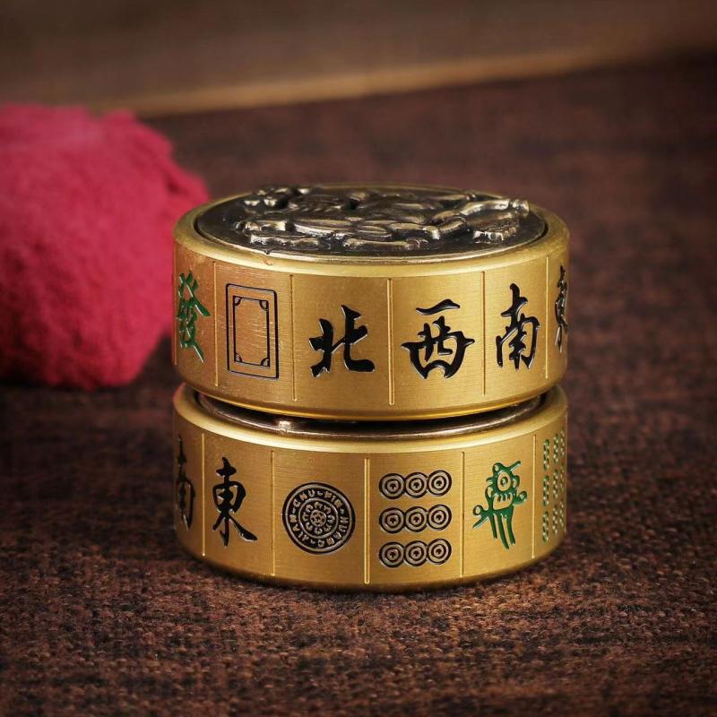 Handheld Desktop Copper Ornament Playing Mahjong Fidget Spinner Instant Win Stress Relief Wholesale for Str