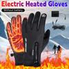USB Heated Gloves Ski Eletric Thermal Heat Gloves Winter Warm Skiing Gloves for Snowboarding Mountaineering Riding Walking