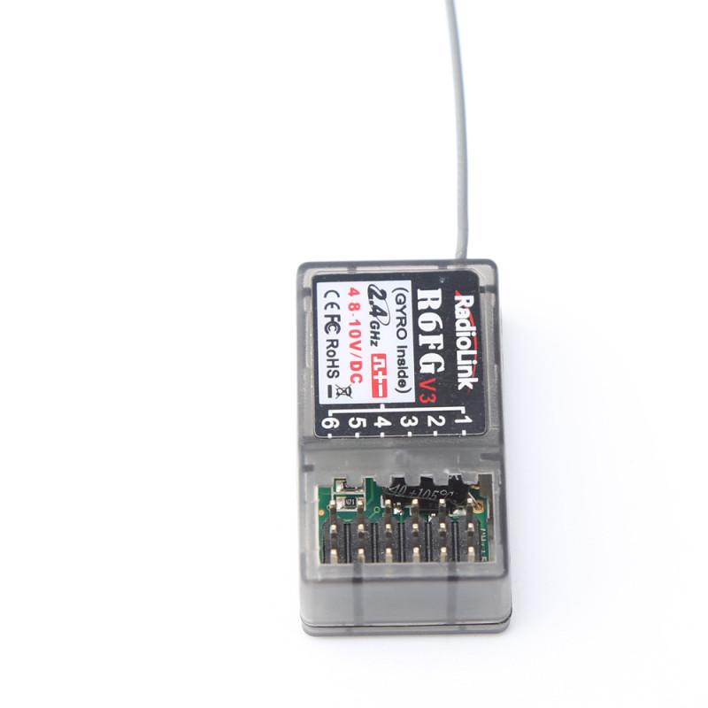 Radiolink R6FG R6F V3 2.4GHz 6 CH FHSS Receiver High Voltage Gyro Integrated for RC4GS RC3S RC4G