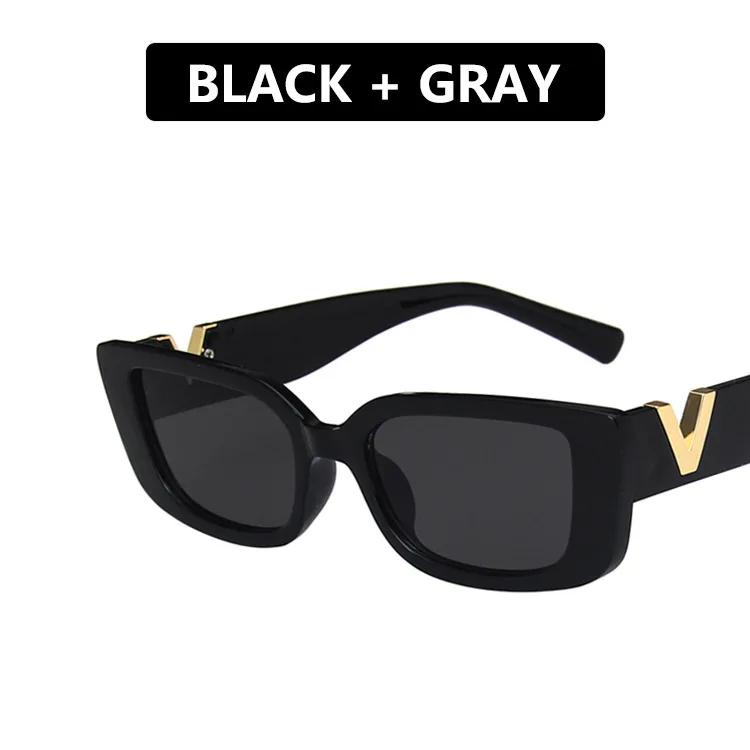 Retro Rectangle Sunglasses Women Vintage Small Frame Sun Glasses Ladies Classic Black Square