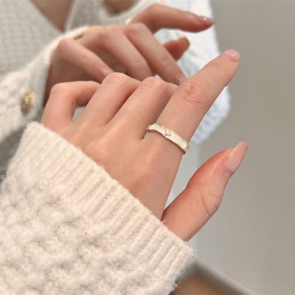 Color Enamel Fritillary Butterfly Ring Women's Open Index Finger Ring New Products