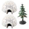 1 Pezzo Piccolo Modello Igloo Decorazione Ufficio Casa Simulazione Ornamento Foto Albero di Natale per Camera da Letto Plastica Fattoria Figure
