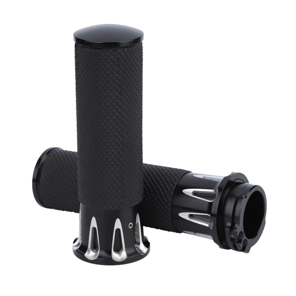 1" 25mm Universal Motorcycle Handlebar Cover Anti Slip Rubber Hand Grip Black
