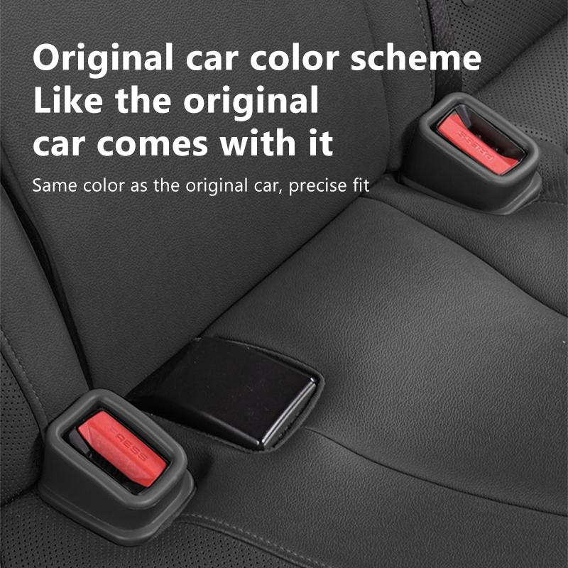 SEAMETAL 2PCS Car Seat Belt Buckle Cover EVA Anti Scratch Seatbelt Button Protector Seat Belt Protection Cover