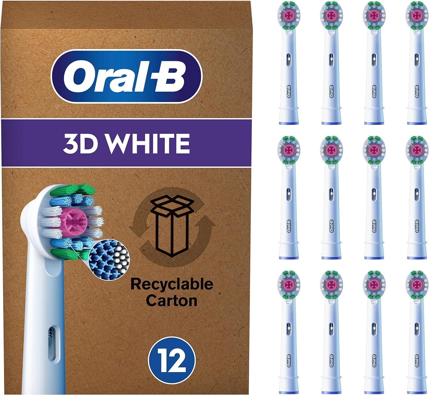 

Сменная электрическая зубная щетка Braun PRO Whitening Brush 3D WHITE 12 шт Oral-B EB18pRX-12 [Товар]