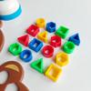 Mini Teddy Bear Children's Geometric Shapes Building Blocks for Early Education and Montessori Development Game