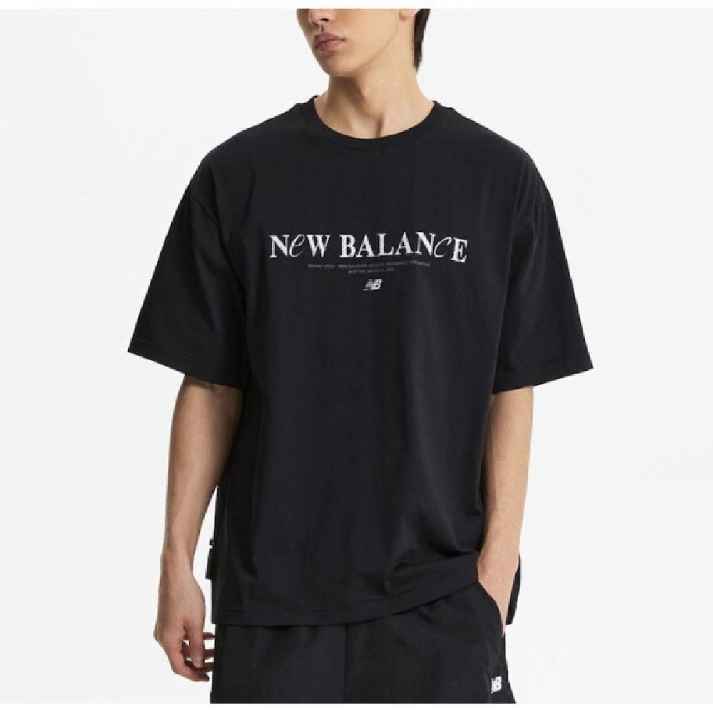 New Balance Uni Flying Lettering Short Sleeve Tee B1 Nbnef21433 10 19 62