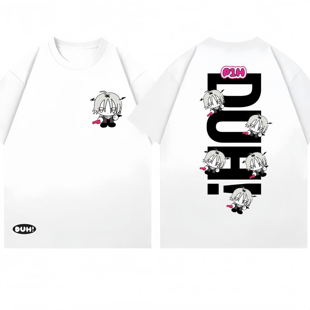 2025 Summer's New Korean P1Harmony Q-style Printed Graphic T-shirts for Women Short-sleeved T-shirts High-quality Streetwear