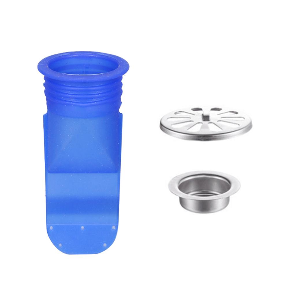 Stainless Pipe Floor Sewer Strainer Drain Silicone Core Kitchen