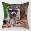 Copricuscino Procione Carino 45x45cm Stampa Uccello Selvatico Federa per Casa Divano Letto Sedia Cuscini Decorativi