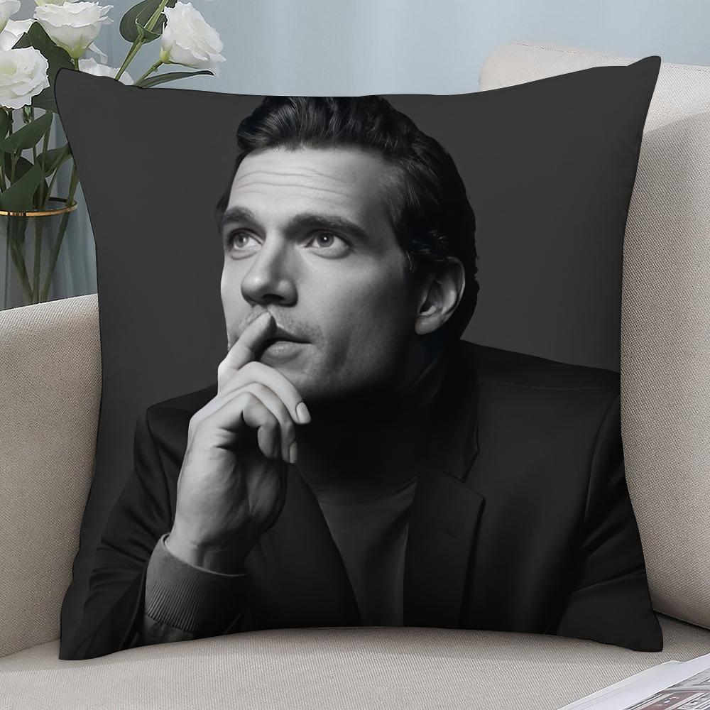 Super Star H-Henry Cavill Pillow Case 3D Print Polyester Fiber 40*40 Cm Home Sofa Throw Pillow Cover Decoration Festival Gift