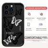 Black & White Butterfly Diamond Sand iPhone 15/16/17 Groove Case