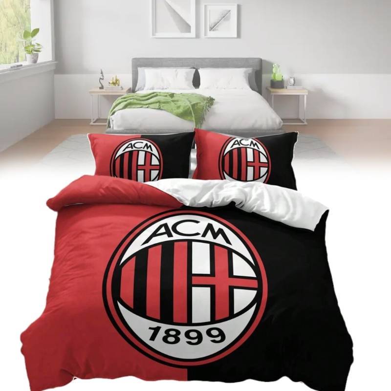 Logo Printed Team Series Three Piece Bedding Set Suitable For Daily Bedroom Use