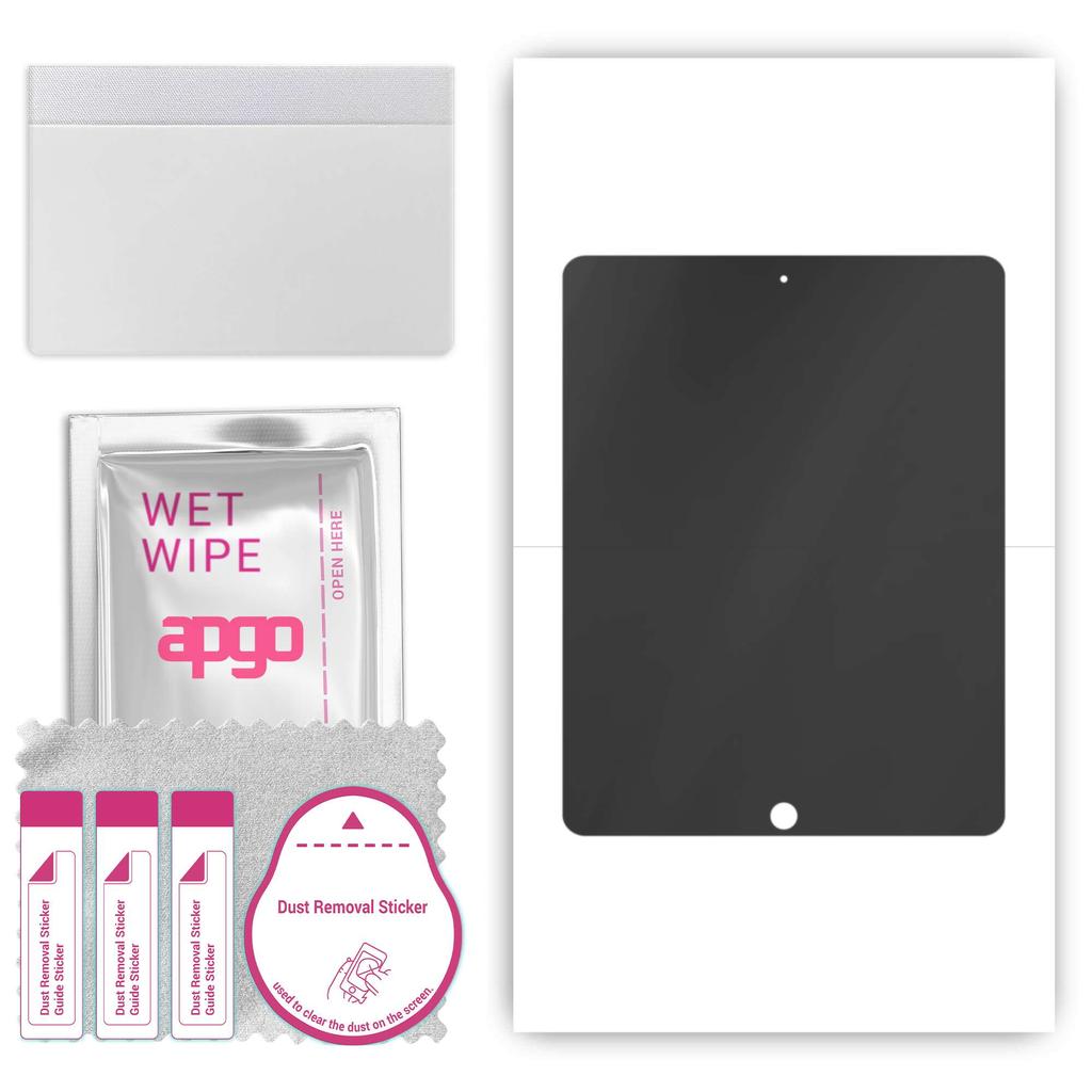 apgo Hydrogel Privacy Matte Screen Protector for Apple iPad 4 Wi-Fi + Cellular, Anti Spy, Hydrogel Film, Flexible, Soft TPU with positioning layer eas