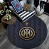 Football Club Internazionale Milano Round Area Rug,Carpet Rug for Living Room Bedroom Sofa Playroom Decor,Non-slip Floor Mat