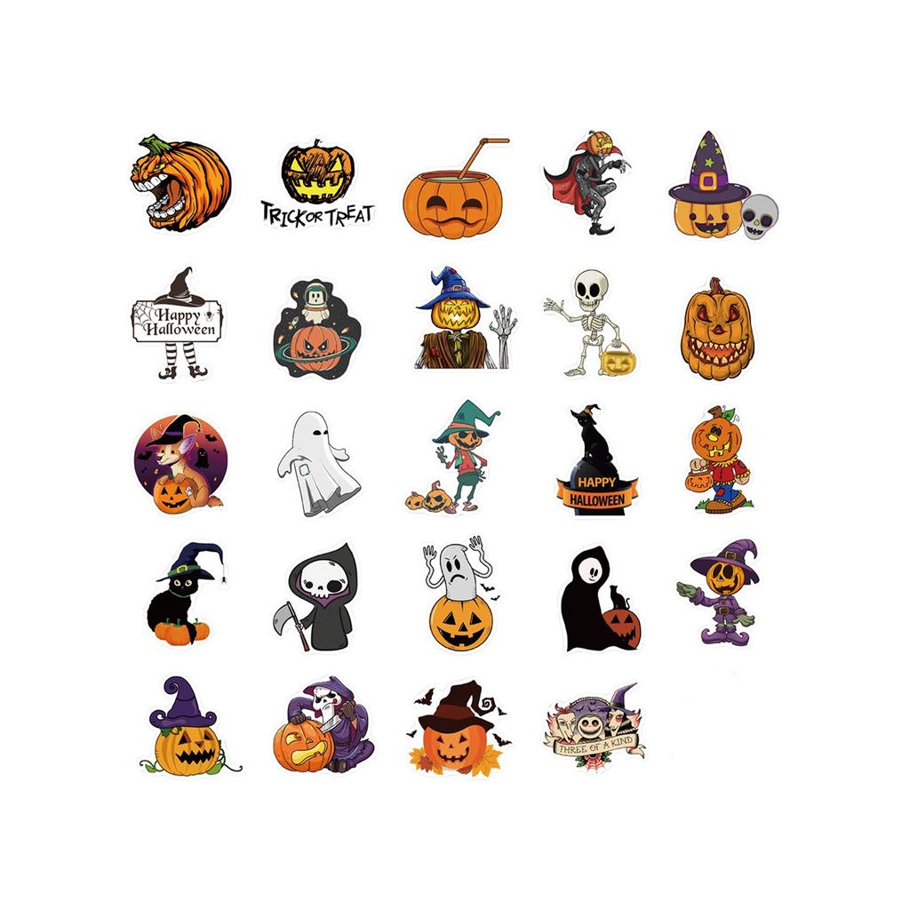 100 Pcs Cartoon Stickers, Halloween Cartoon Stickers, Decorative Small Patterns, Hand Account Stationery Box Stickers