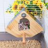 Yousheng Bird Nest Transparent Wood Bird House with Perch Easy Installation Hanging Bird Nesting Box Bird Cage Accessories