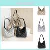 Stylish Large Capacity Tote Bag For Women With Chic Diamond Quilt Design In Black Gold Or Silver
