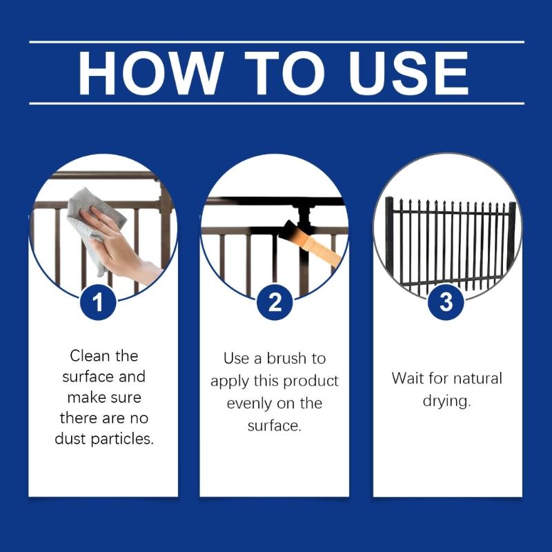 Water Based Protective Paint for Metal Surfaces Stops Existing Rust Progressions Offer Wearproof and Night Visibilities