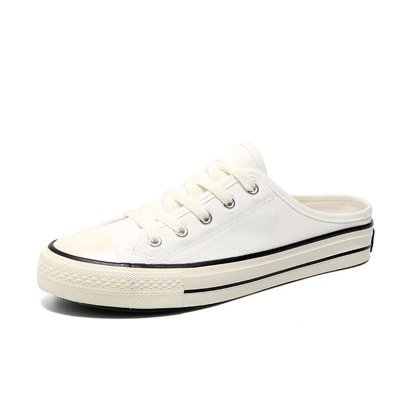 Fashion Men's Couple's Large-sized One-piece Pair of New Fashionable Casual High-quality and Versatile Half-length Canvas Board Shoes